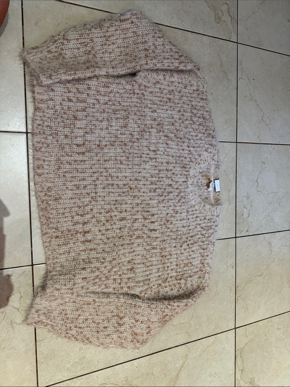 Gentle Fawn gold and Cream Speckled fuzzy sweater